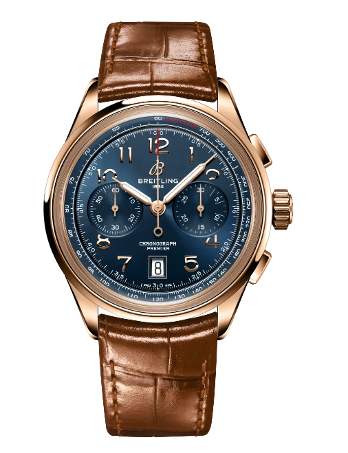 Breitling Premier B01 Chronograph 42 Red Gold Replica Watch RB0145171C1P1